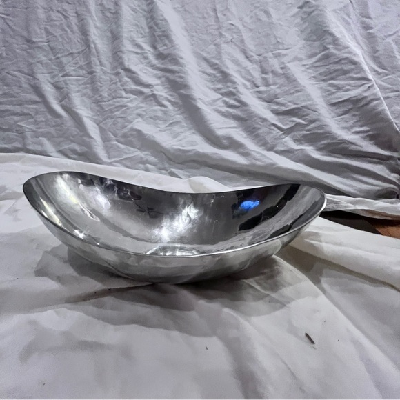 Beautiful Pewter Gondola shaped Bowl, signed by Gene Lesch 1972 - Picture 6 of 10